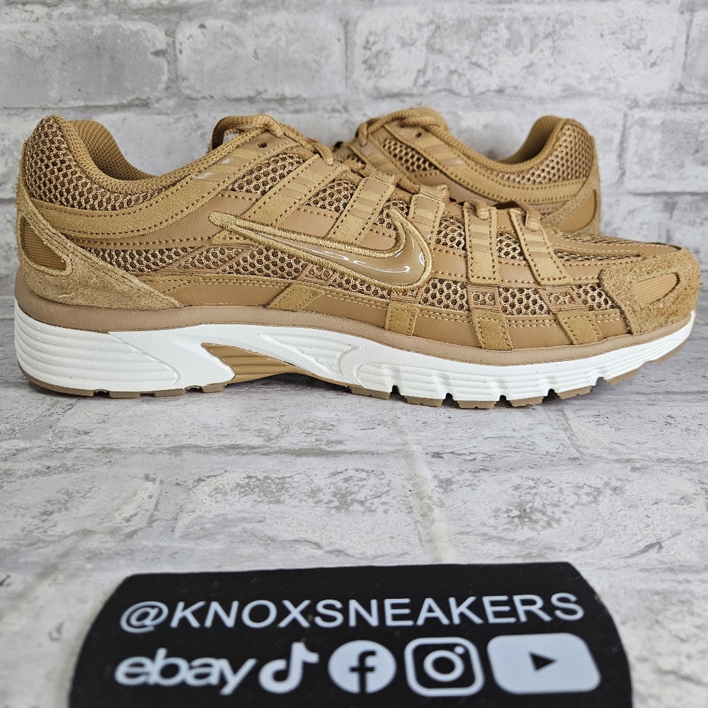 Nike P-6000 SE Flax Metallic Gold Mesh Sneaker HF0015-201 Men's Size 11.5 - Picture 5 of 7